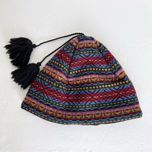 MERKLEY Canada Virgin Wool Knit Tassel Ski Beanie
